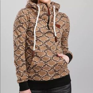 NEW WITHOUT TAGS Wanakome Taylor Snake Print Hoodie, Size: Large